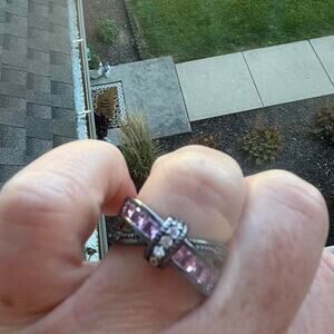 Wide Black Statement Ring – Size 8